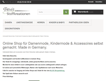Tablet Screenshot of petras-stoffkreationen.de